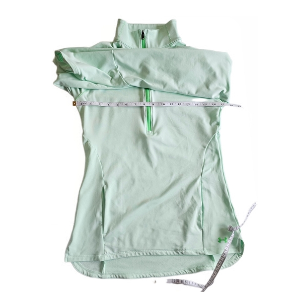 Under Armour Coldgear Light Green Athletic Fitted Pullover - Picture 8 of 16